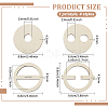 16Pcs 4 Style Plywood Candle Wick Holders WOOD-BC0001-14-2