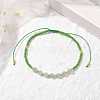 Adjustable Natural Green Aventurine & Seed Braided Bead Bracelets BJEW-JB10181-03-2