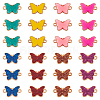  32Pcs 8 Colors Alloy Enamel Connector Charms ENAM-TA0001-70-3