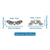 1 Box 200Pcs 10 Styles Wing/Butterfly Tibetan Style Alloy Beads TIBEB-TA0001-25-12