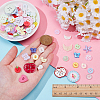 9 Bags 9 Styles Plastic Buttons BUTT-AR0001-35-3