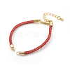 Adjustable Nylon Cord Bracelet Making MAK-F026-B01-G-1