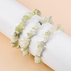 Unisex Chip Natural New Jade Beaded Stretch Bracelets BJEW-S143-50-4