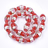 Handmade Silver Foil Glass Lampwork Beads X-LAMP-Q030-02G-2