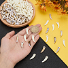 200Pcs 2 Colors Opaque Acrylic Pendants OACR-WR0001-08-3