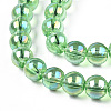 Electroplate Transparent Glass Beads Strands LS-GLAA-T032-T4mm-AB15-6