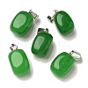 Dyed Natural White Jade Pendants G-Z067-03P-02-2