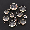 Brass Glass Pendants GLAA-T027-07-2