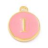 Golden Plated Alloy Enamel Charms X-ENAM-Q437-14I-1