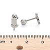 Tarnish Resistant 201 Stainless Steel Barbell Cartilage Earrings EJEW-R147-39-4
