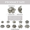 200Pcs 10 Styles Zinc Alloy Bead Caps FIND-CJ0004-70-2