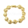 Summer Beach Brass Micro Pave Clear Cubic Zirconia Shell Shape Link Chain Bracelets LS-BJEW-C118-02B-G-5
