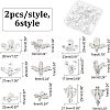 12Pcs 6 Style Sew on Rhinestone RGLA-FG0001-04-2