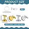 20Pcs Brass Cufflinks Cabochon Settings KK-PH0014-31-2