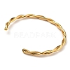 Ion Plating(IP) 304 Stainless Steel Twisted Rope Cuff Bangles BJEW-P296-01G-2