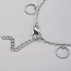 Brass Textured Ring Charm Anklets X-AJEW-B005-09P-3