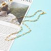 304 Stainless Steel Paperclip Chains Necklace NJEW-JN03593-01-4