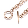 Unisex 304 Stainless Steel Cable Chain Bracelets X-BJEW-P245-39RG-3