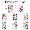 8 Sheets 4 Styles Acrylic Rhinestone Self-Adhesive Stickers AJEW-YW0001-32-3