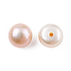 Half Drilled Natural Cultured Freshwater Pearl Beads PEAR-N020-06A-4