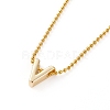 Golden Plated Brass Initial Pendant Necklaces NJEW-JN03299-03-1