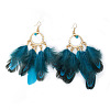 Alloy Feather Chandelier Earrings FS-WGC79E4-02-2