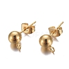 304 Stainless Steel Stud Earring Findings X-STAS-P148-07G-B-1