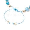 Natural Quartz Beads Braided Bead Bracelets for Women BJEW-JB12529-01-4