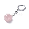 Natural Rose Quartz Keychains KEYC-P011-04P-10-3