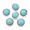 Zinc Metal Alloy & Natural Turquoise Buttons BUTT-WH0057-001D-AS-1