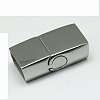 304 Stainless Steel Magnetic Clasps with Glue-in Ends STAS-I011-12-3