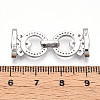 925 Sterling Silver Micro Pave Clear Cubic Zirconia Fold Over Clasps STER-T008-01P-3