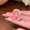 Acrylic and Imitation Pearl Finger Rings for Women FS-WG970C4-04-1