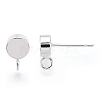Brass Stud Earring Findings KK-T038-293S-2