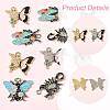 16Pcs 8 Styles Alloy Enamel Pendants ENAM-FS0003-95-3