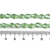 Transparent Electroplate Glass Beads Strands EGLA-N013-T4mm-B13-4