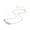 Natural Mixed Stone Chips Beaded Necklaces NJEW-JN03969-6