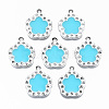 UV Plating Acrylic Pendant Rhinestone Settings OACR-R252-01-03P-1