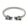 Viking 304 Stainless Steel Open Cuff Bangles for Men BJEW-U001-06B-AS-3