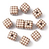 10Pcs Printed Opaque Acrylic Beads MACR-YW0004-19D-1