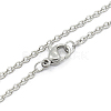 Non-Tarnish Unisex 304 Stainless Steel Cable Chain Necklace with Lobster Claw Clasps STAS-O037-83P-03-1