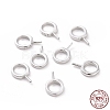 Anti-Tarnish Rhodium Plated 925 Sterling Silver Screw Eye Peg Bails STER-D035-42P-5