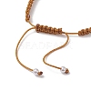 2Pcs 2 Style Shell Shape Acrylic Braided Bead Bracelets Set with Nylon Cords BJEW-JB10146-5