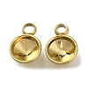 Ion Plating(IP) 304 Stainless Steel Pendant Cabochon Settings STAS-I310-27G-1