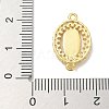Rack Plating Brass Clear Cubic Zirconia Religion Oval Virgin Mary Connector Charms KK-L224-097G-3