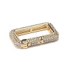 Brass Micro Pave Clear Cubic Zirconia Spring Gate Rings ZIRC-F120-006G-2