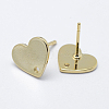Brass Stud Earring Findings KK-F728-34G-2