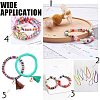 Flat Round Handmade Polymer Clay Bead Spacers CLAY-R067-3.0mm-43-4