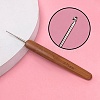 4Pcs 2 Styles Bamboo Handle Iron Crochet Hook Needles TOOL-DJ0001-48-6