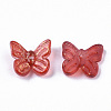 Transparent Spray Painted Glass Charms GLAA-N035-08A-B05-2